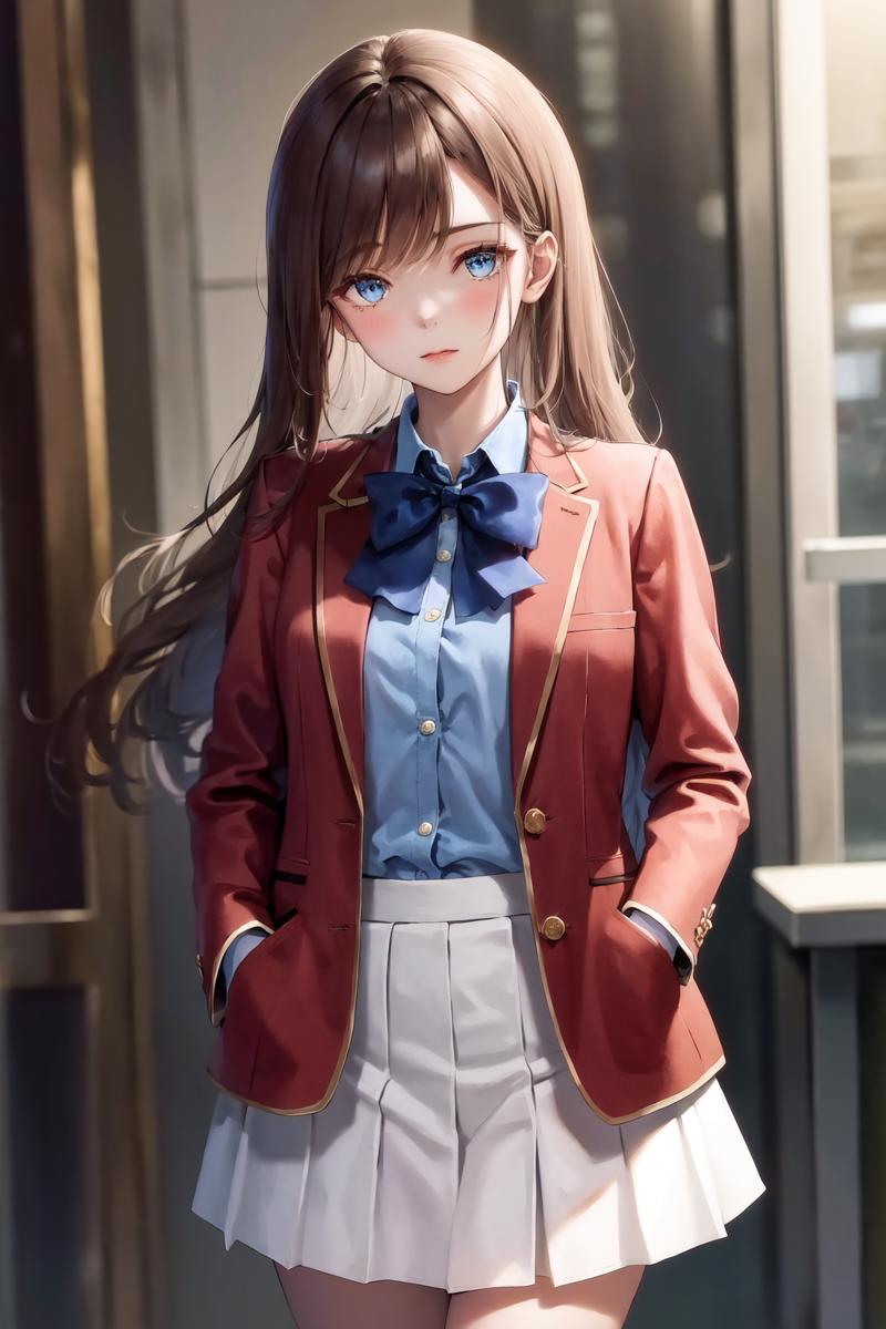 06316-3946098458-masterpiece, best quality, highres, 1girl matsushita swept bangs brown hair, white skirt red jacket blue shirt open jacket blue.png